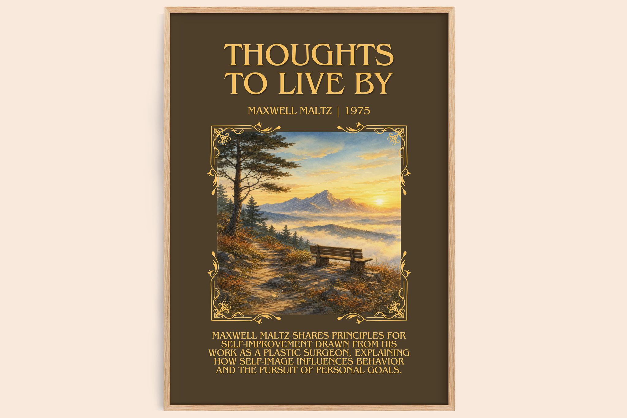 Thoughts to live by Minimalist Book Poster by Maxwell Maltz