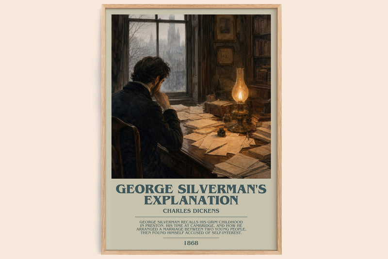 George Silverman'S Explanation bookish book poster by Charles Dickens – framed literary art print