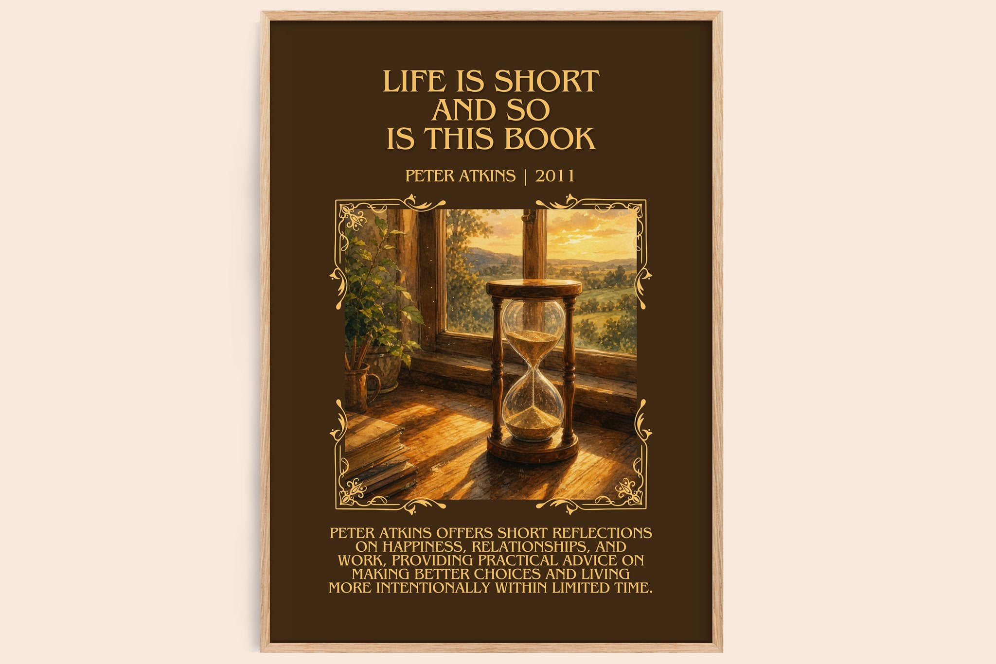 Life Is Short And So Is This Book Minimalist Book Poster by P. Atkins