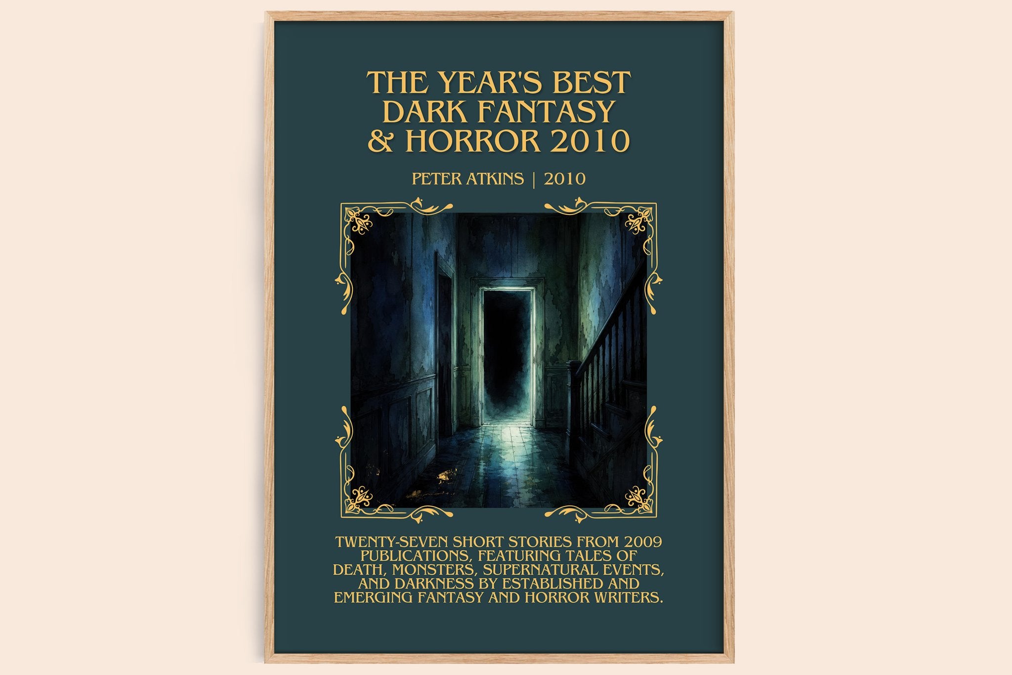 Year's Best Dark Fantasy & Horror 2010 Minimalist Book Poster by Peter Atkins