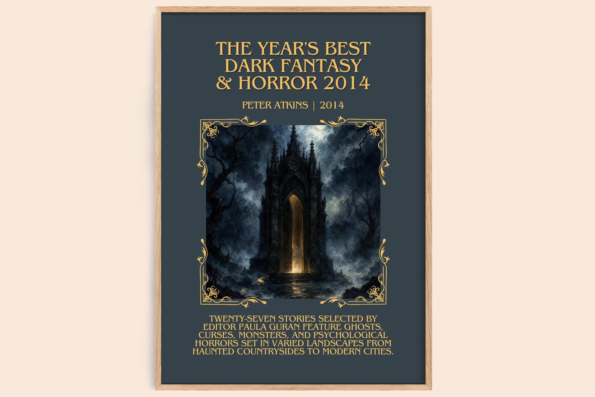 Year's Best Dark Fantasy & Horror 2014 Minimalist Book Poster by Peter Atkins