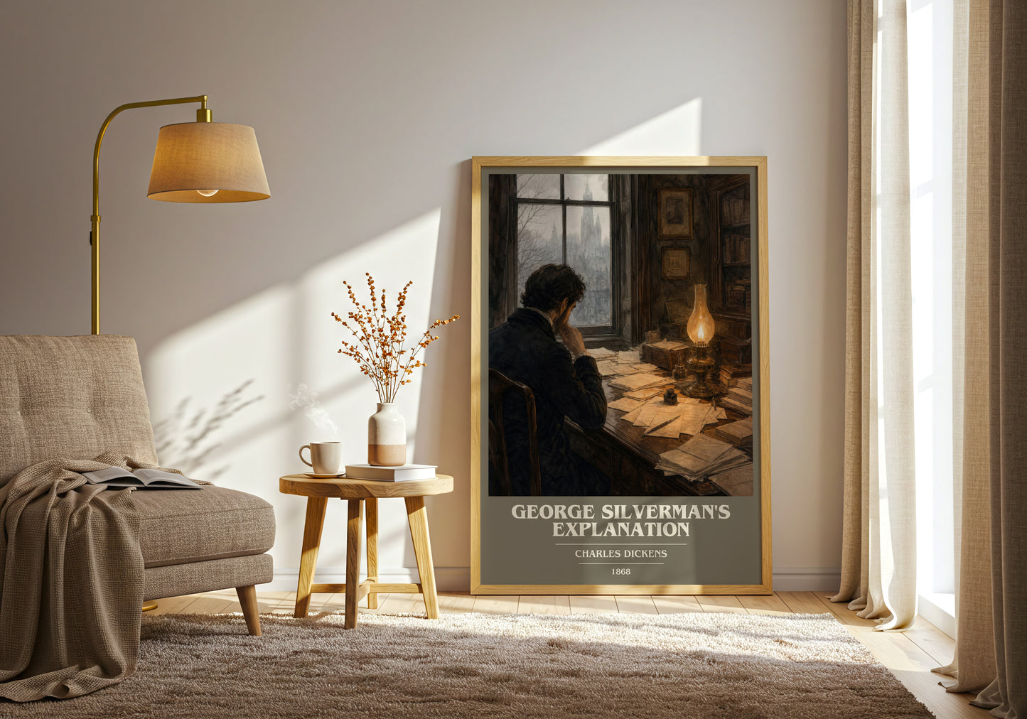 George Silverman'S Explanation book cover print on bookshelf – Charles Dickens fan gift