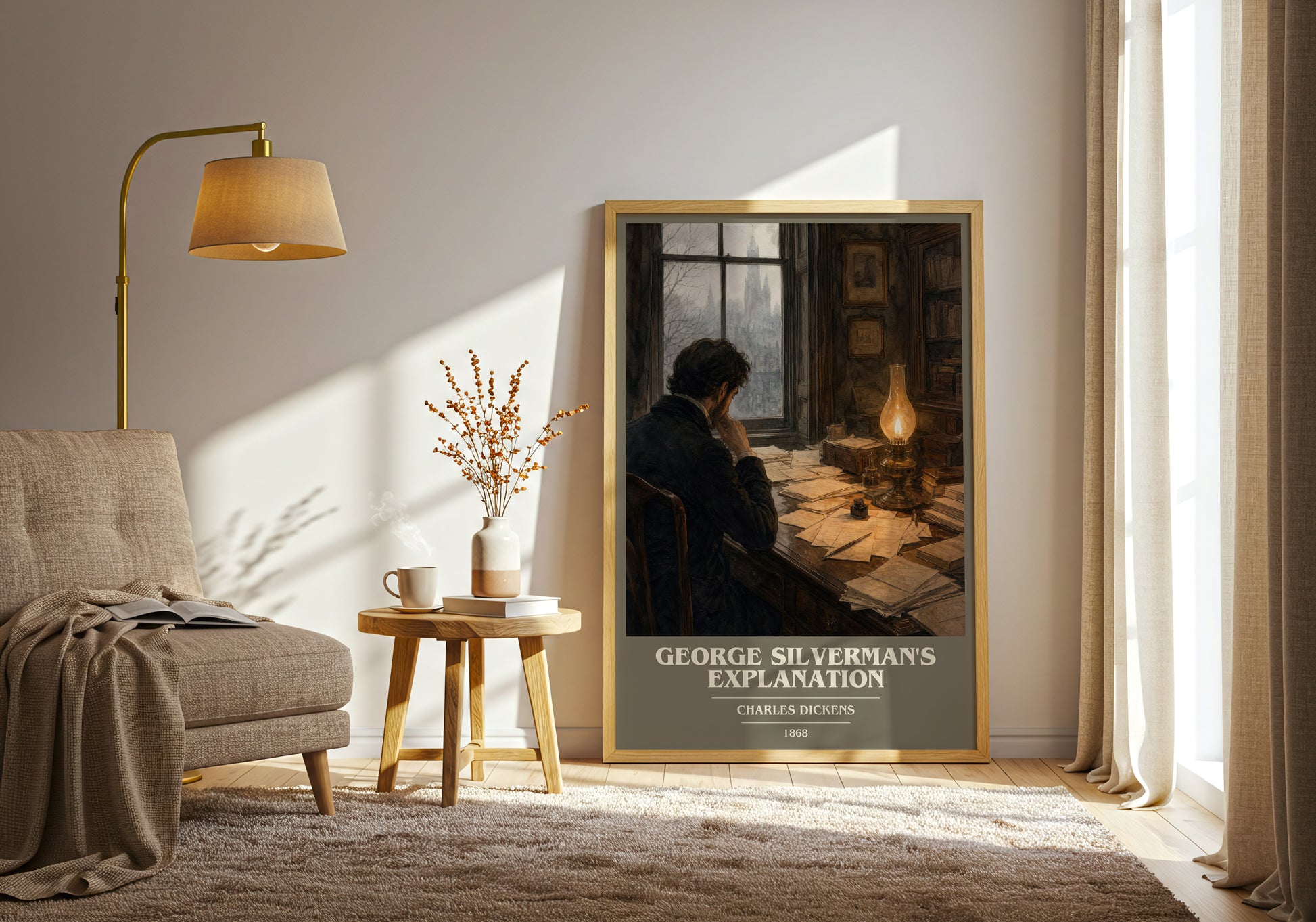 George Silverman'S Explanation book cover print on bookshelf – Charles Dickens fan gift