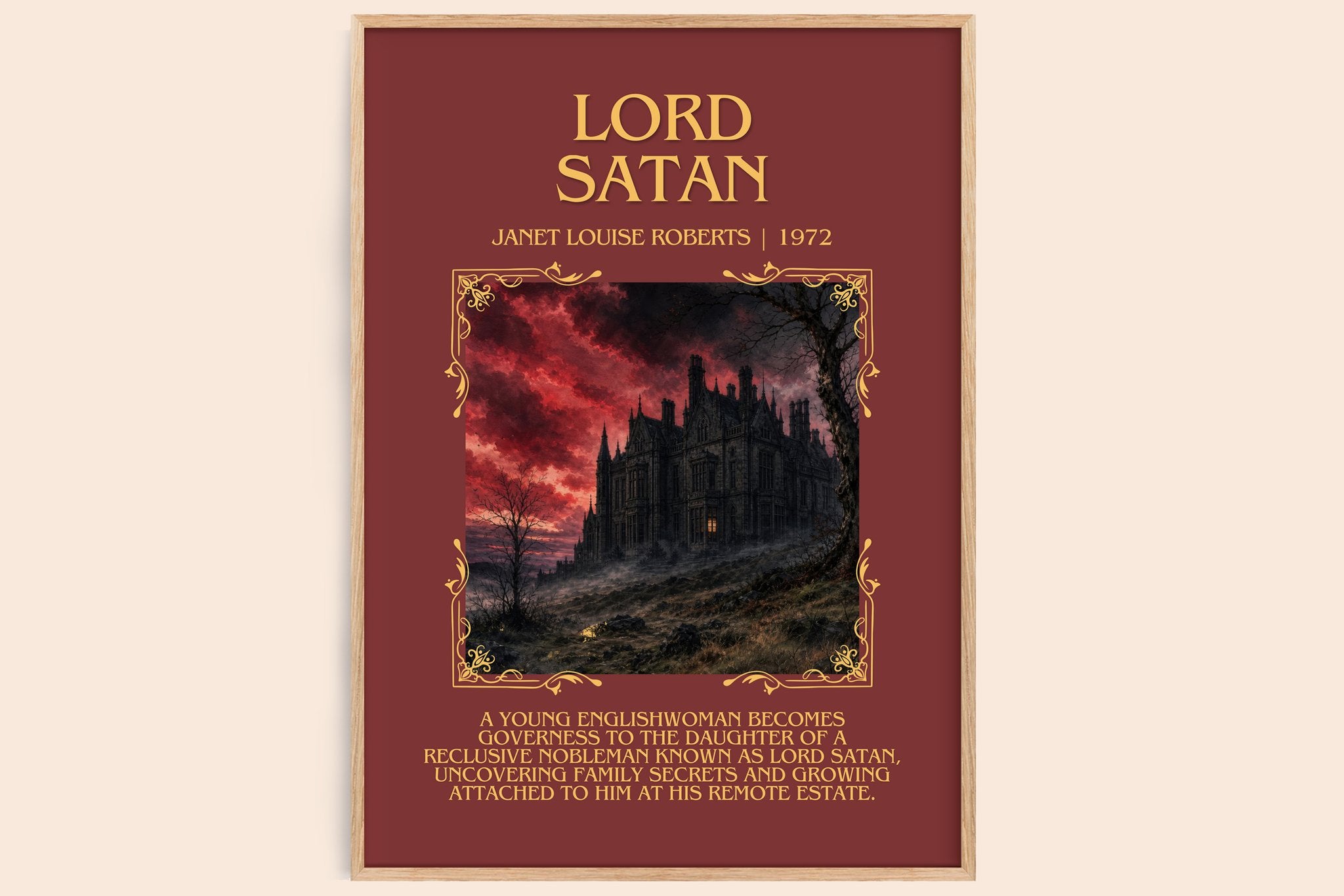 Lord Satan Minimalist Book Poster by Janet Louise Roberts
