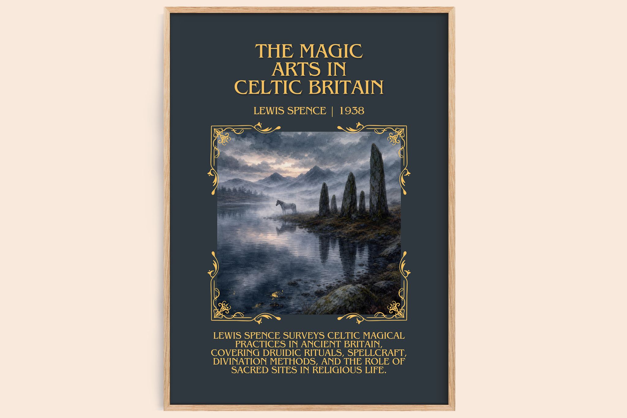 magic arts in Celtic Britain Minimalist Book Poster by Lewis Spence
