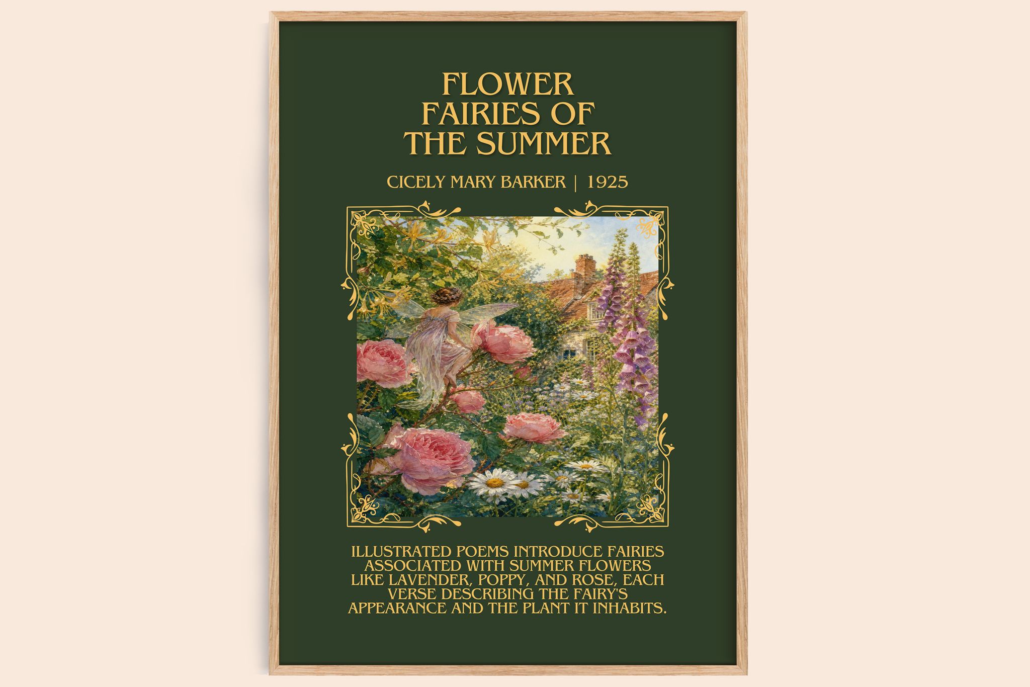 Flower Fairies of the Summer Minimalist Book Poster by C. Barker