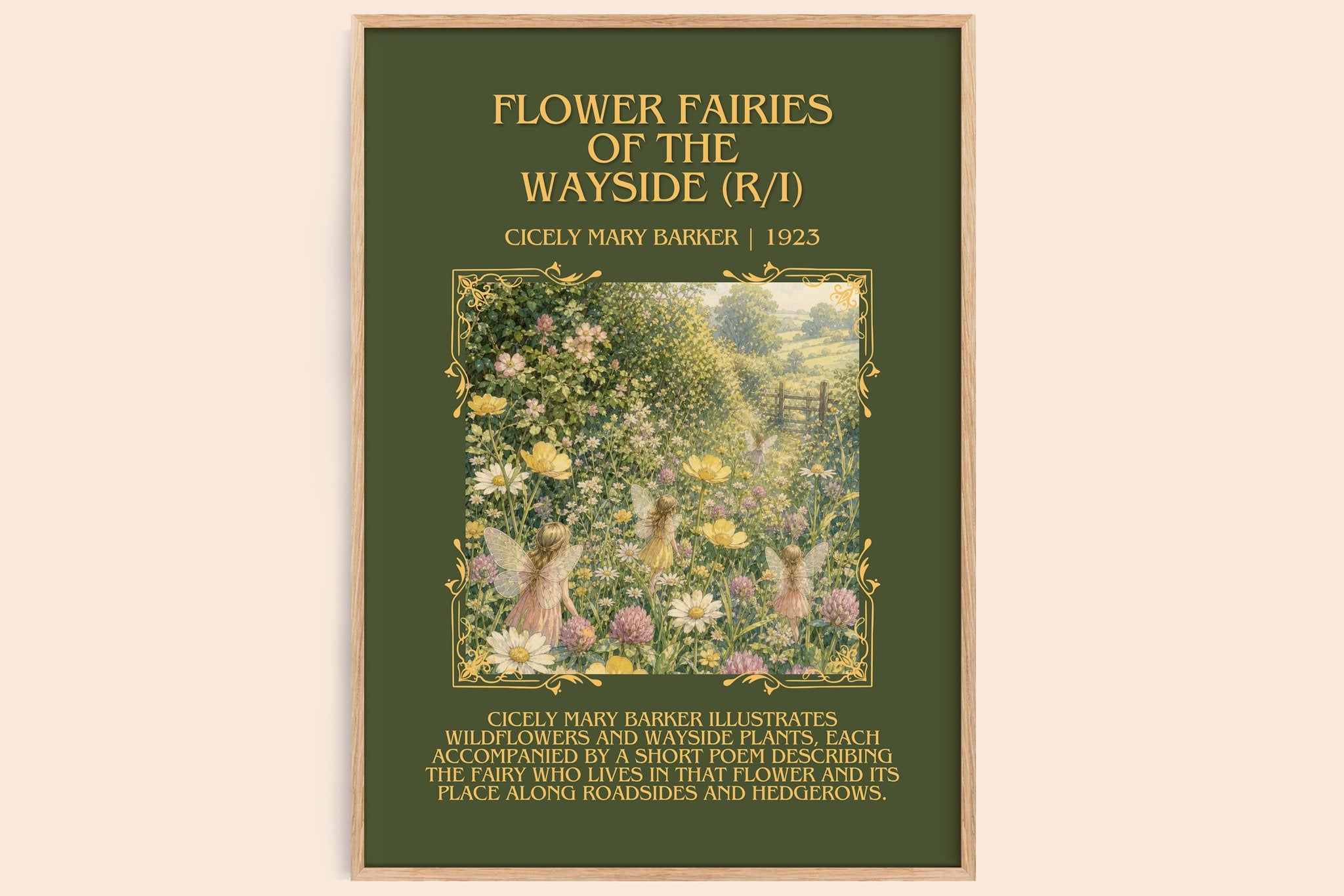 Flower Fairies of the Wayside (R/I) Minimalist Book Poster by Cicely Mary Barker