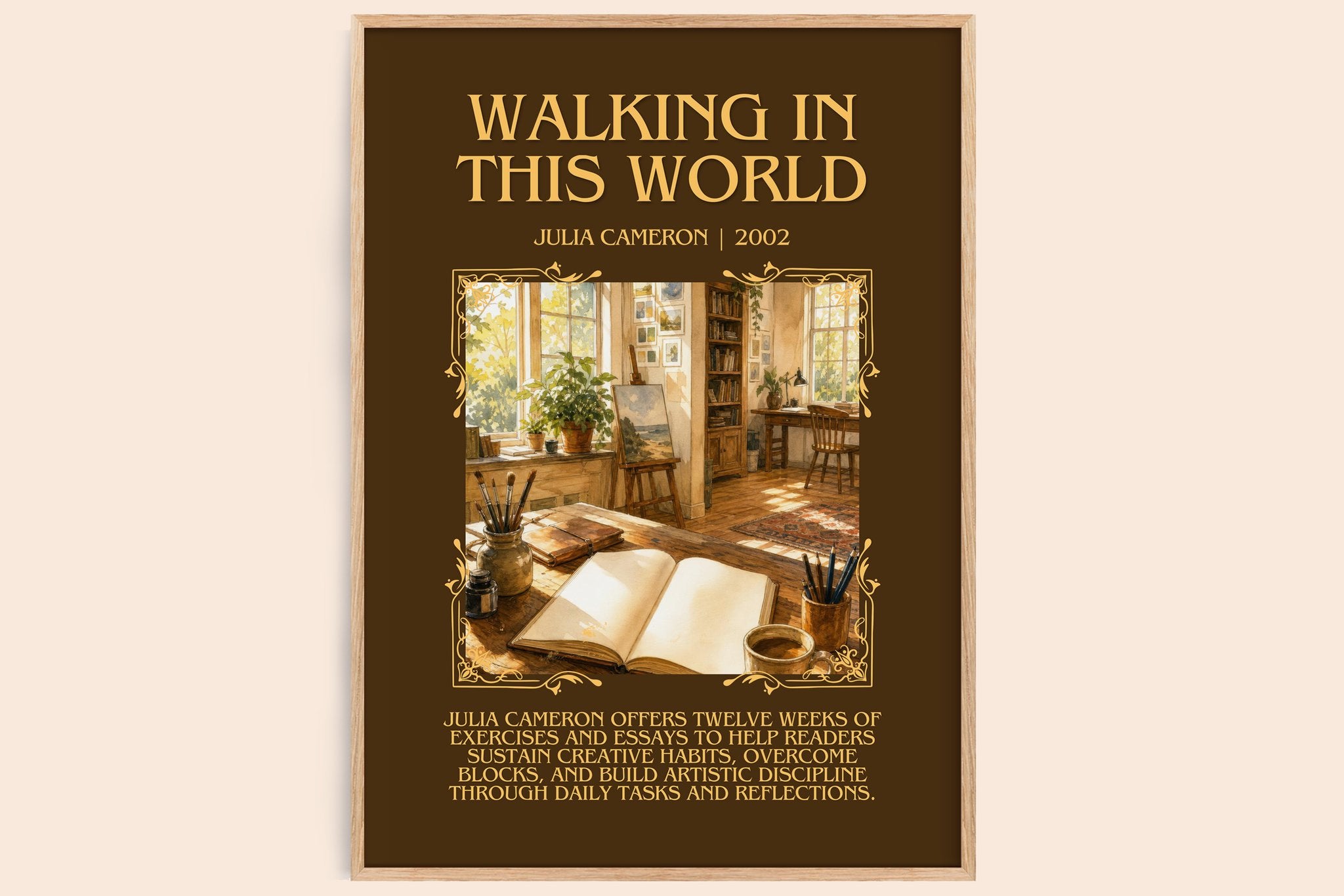 Walking in this World Minimalist Book Poster by Julia Cameron