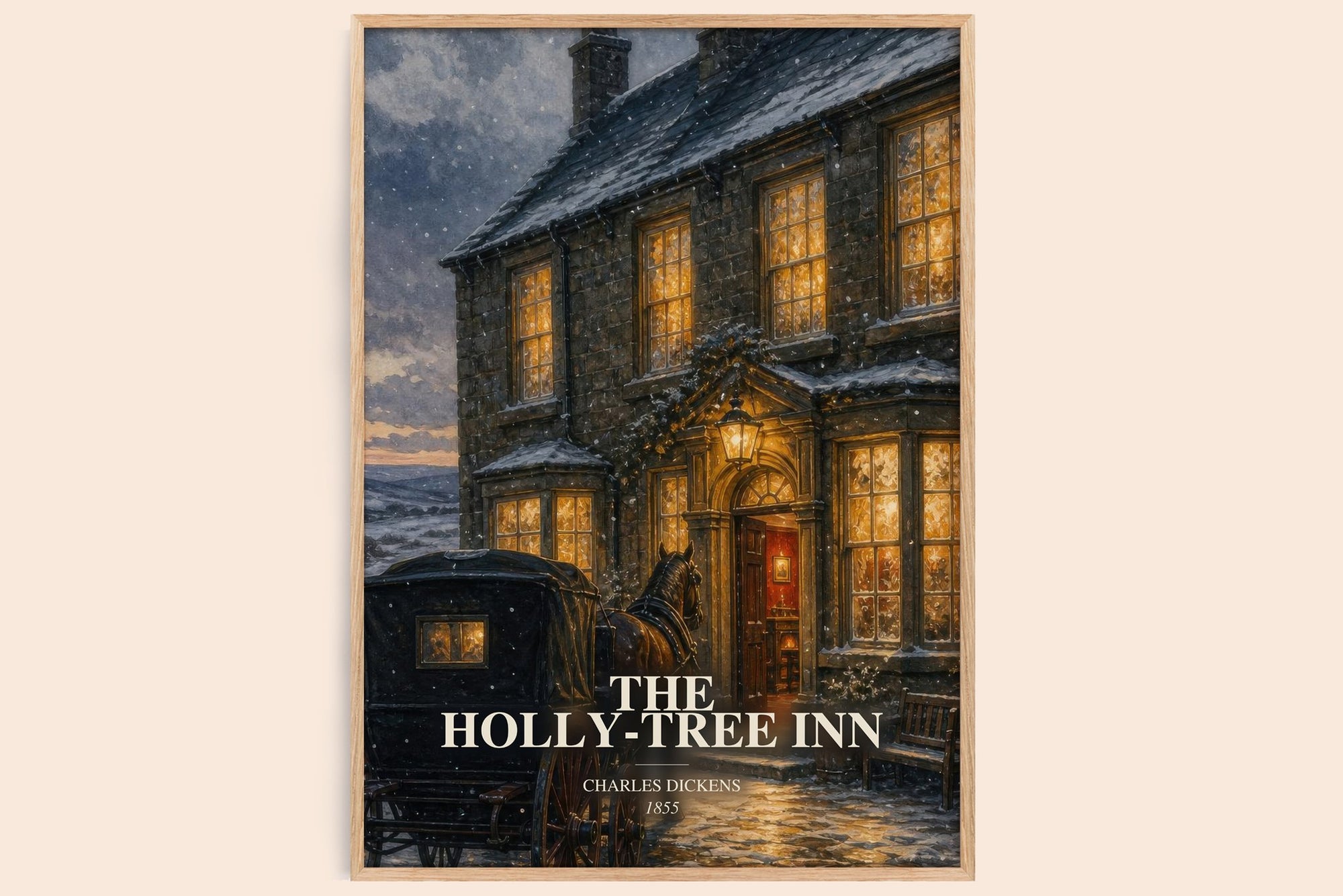 The Holly-Tree Inn watercolour book poster by Charles Dickens – framed literary art print