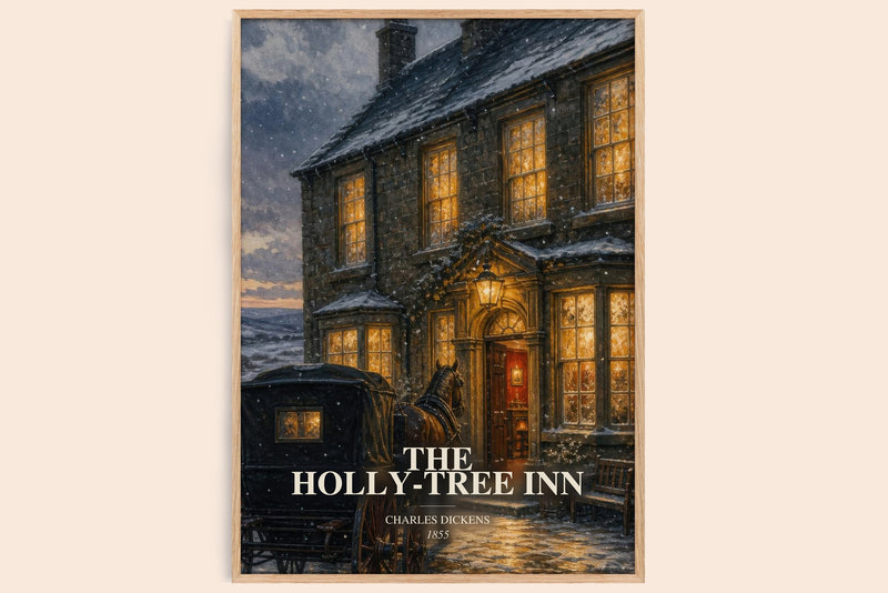 The Holly-Tree Inn watercolour book poster by Charles Dickens – framed literary art print