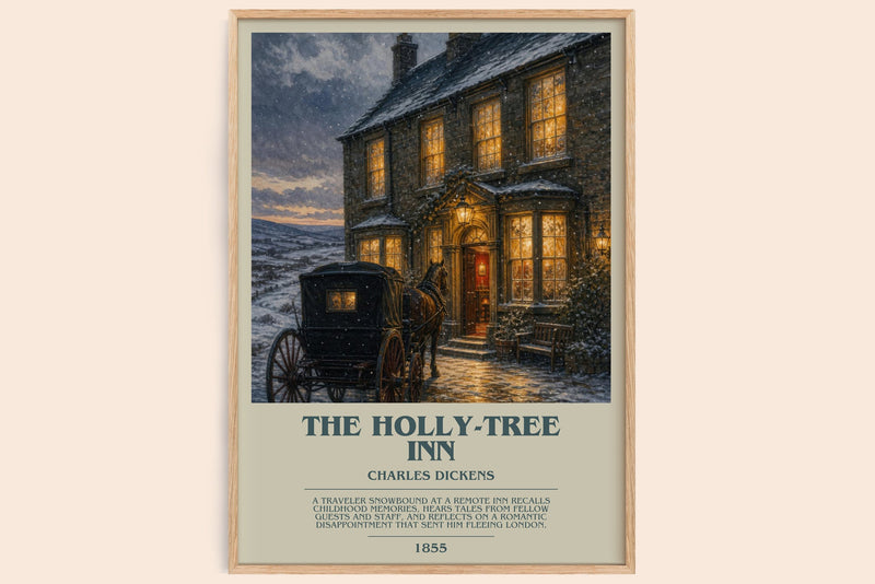 The Holly-Tree Inn bookish book poster by Charles Dickens – framed literary art print