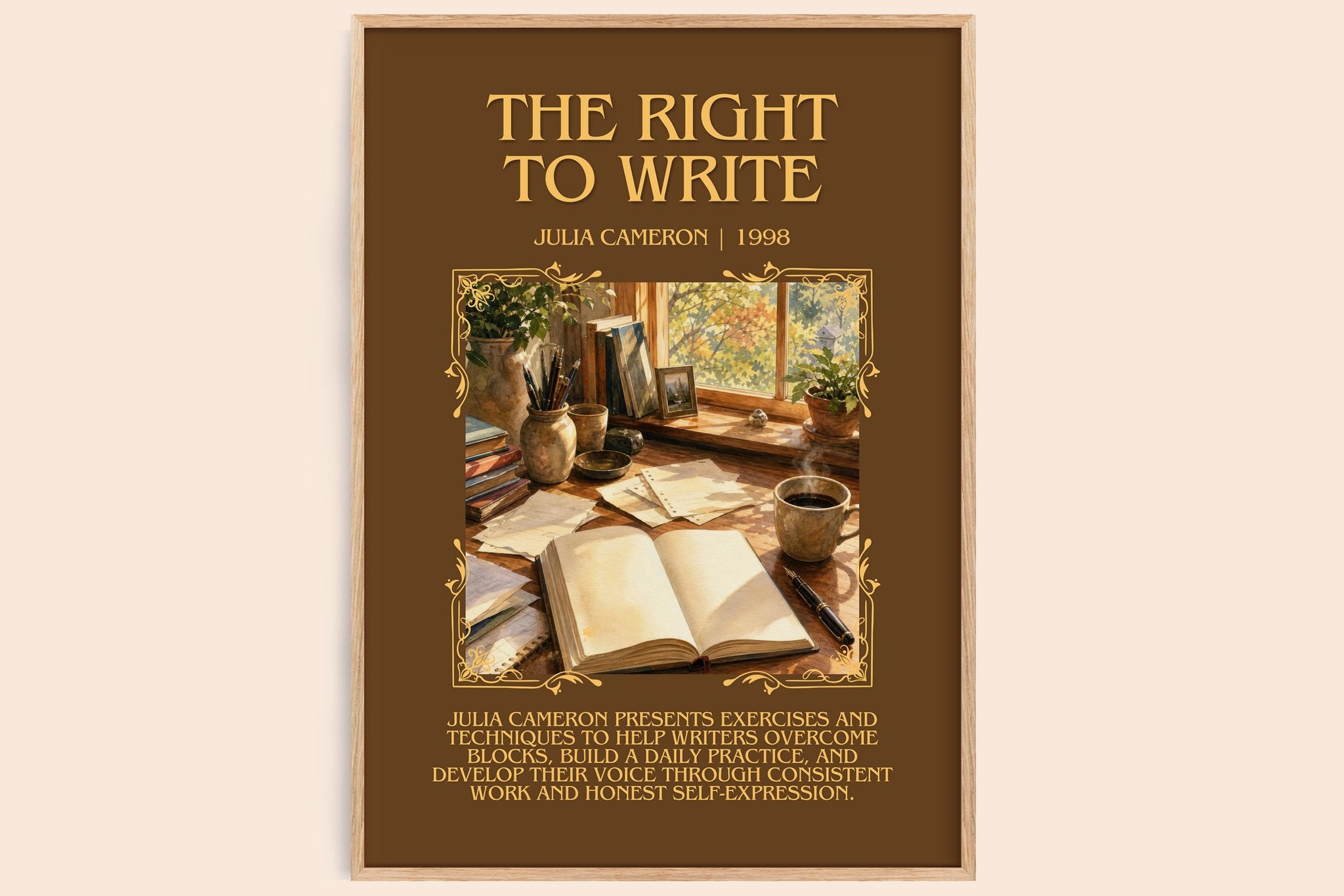 The Right to Write Minimalist Book Poster by Julia Cameron