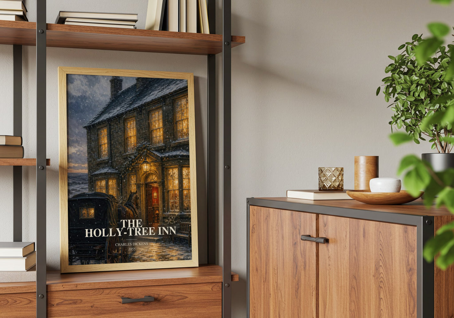 The Holly-Tree Inn book watercolour illustration paper finish options – matte satin gloss