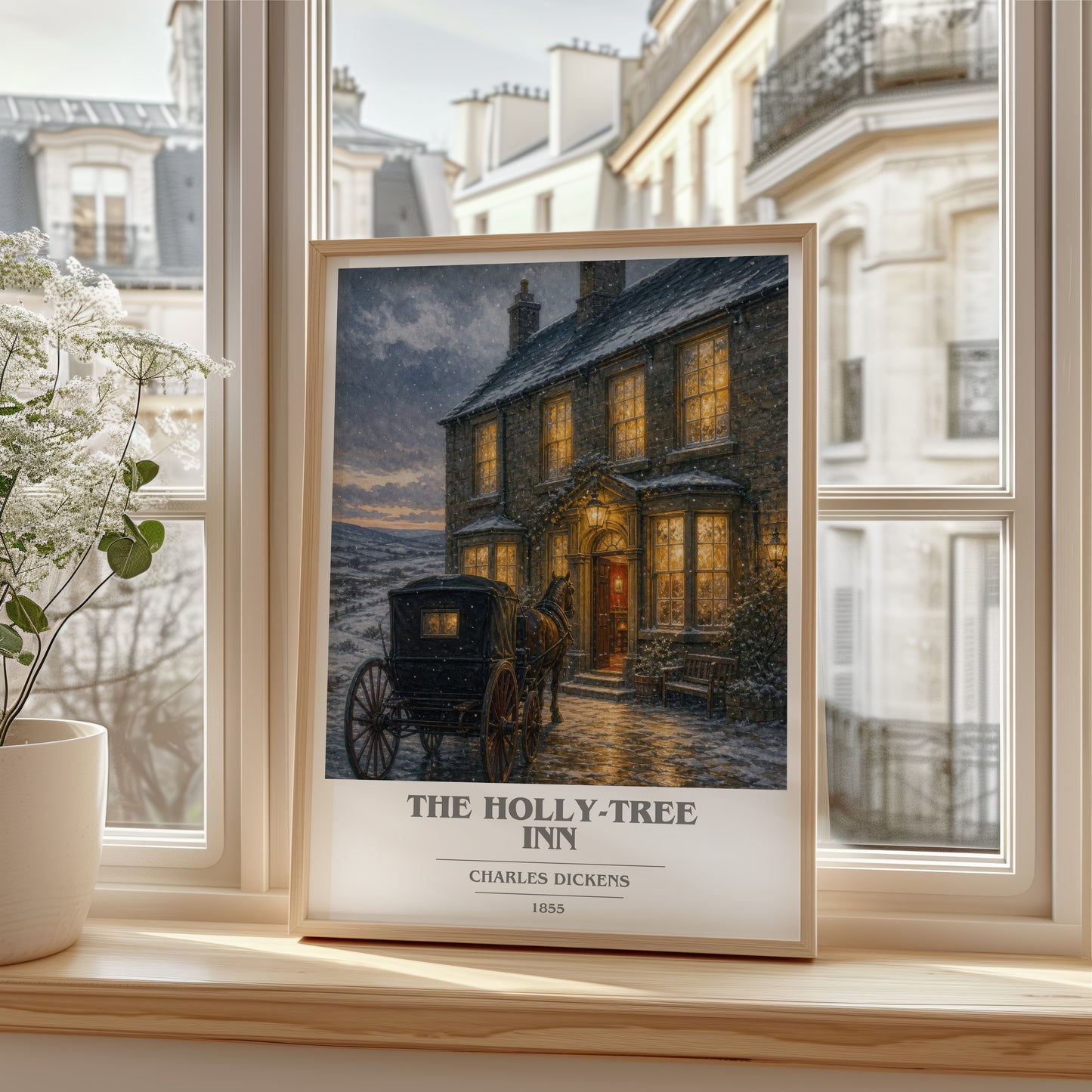 The Holly-Tree Inn book cover poster colour and style options – Charles Dickens book art