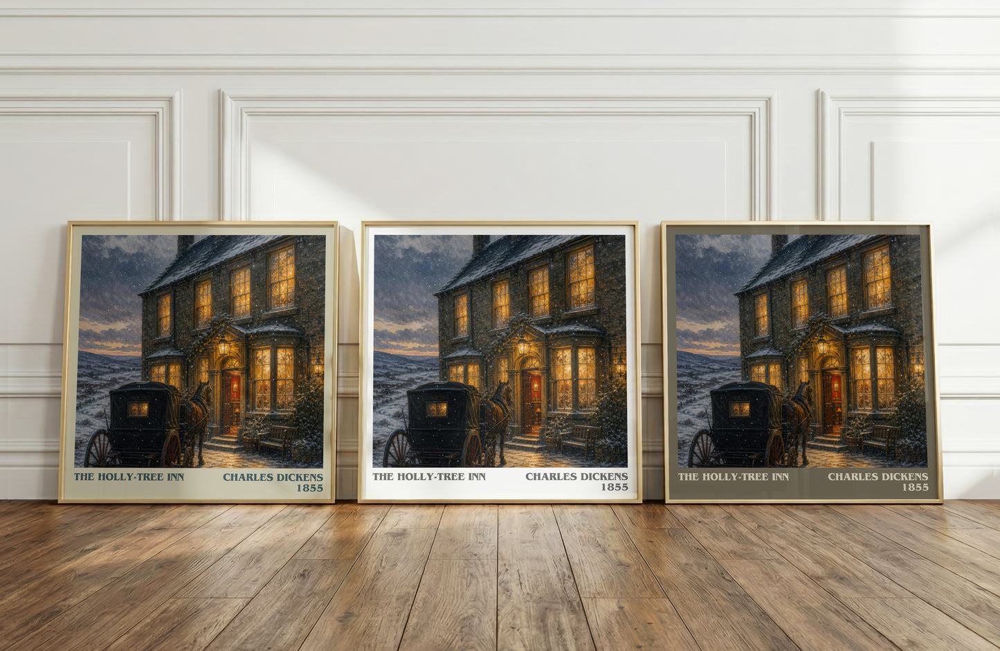 The Holly-Tree Inn literary art print colour and style options – Charles Dickens book art