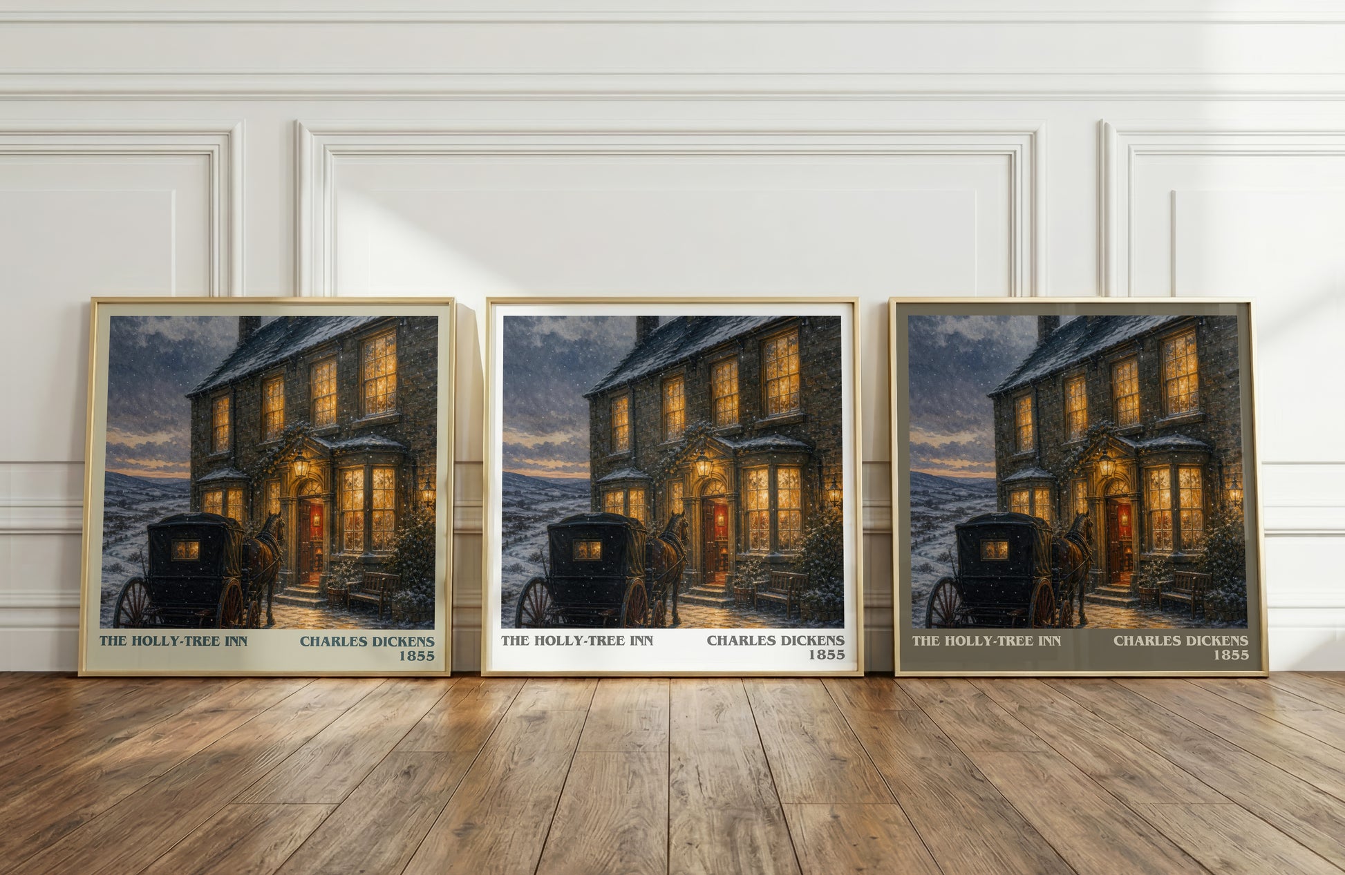 The Holly-Tree Inn literary art print colour and style options – Charles Dickens book art