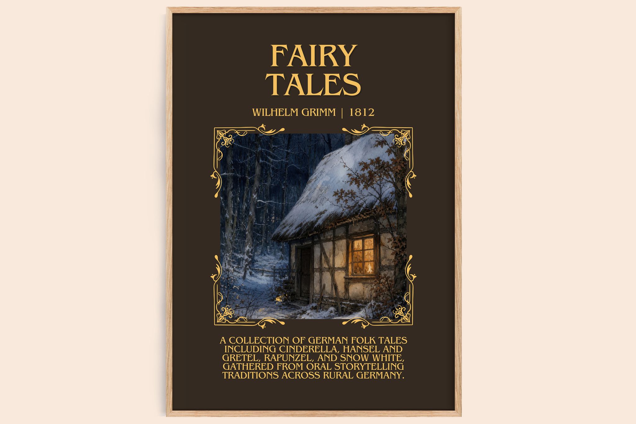 Fairy tales Minimalist Book Poster by Wilhelm Grimm