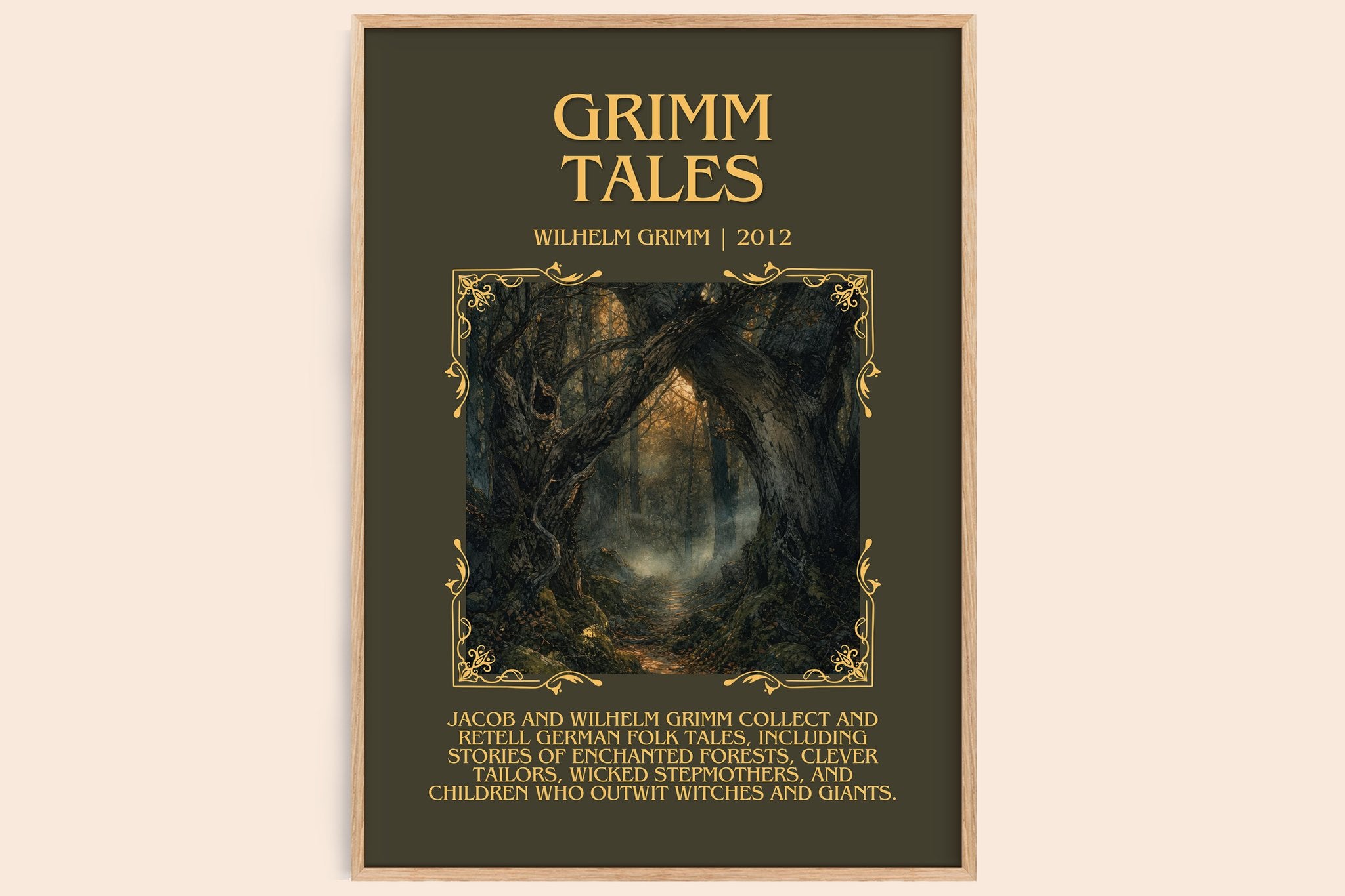 Grimm Tales Minimalist Book Poster by Wilhelm Grimm