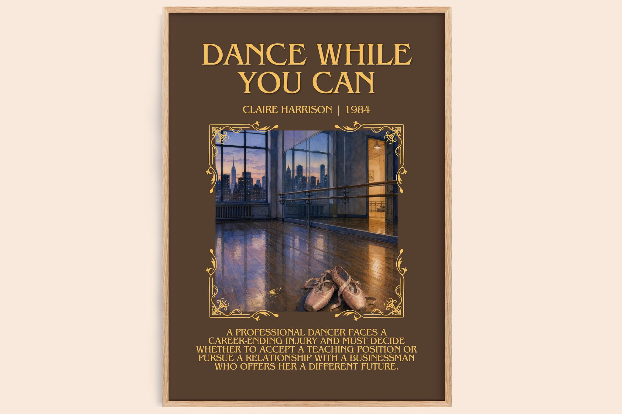 Dance While You Can Minimalist Book Poster by Claire Harrison