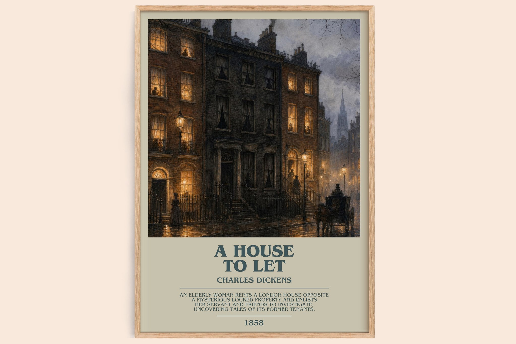 A House To Let Bookish Wall Art by Charles Dickens