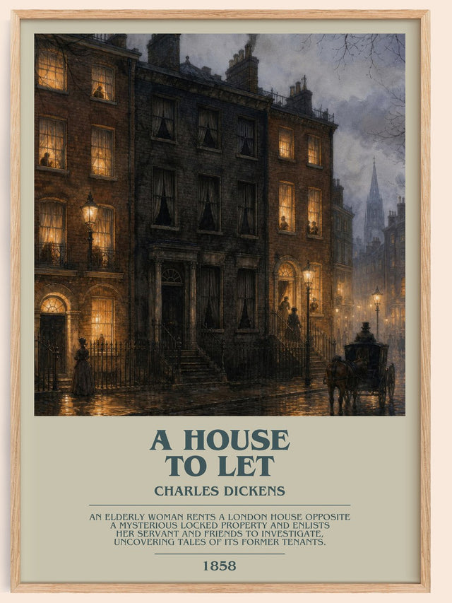 A House To Let Bookish Wall Art by Charles Dickens