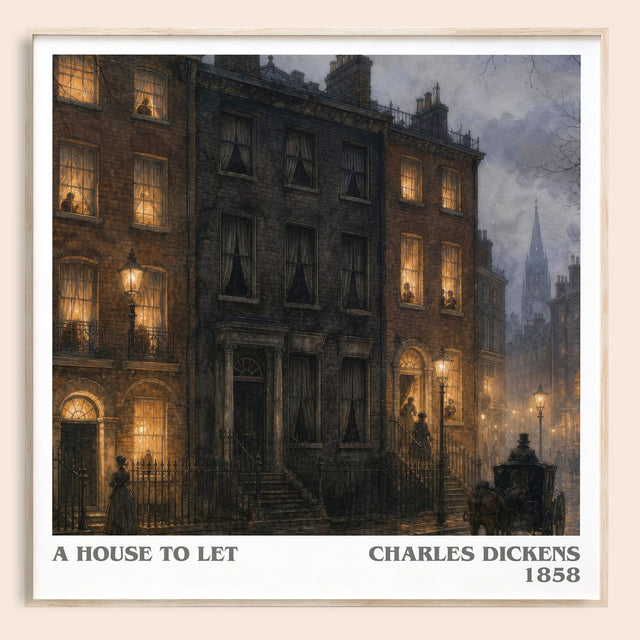 A House To Let Literary Art Print by Charles Dickens