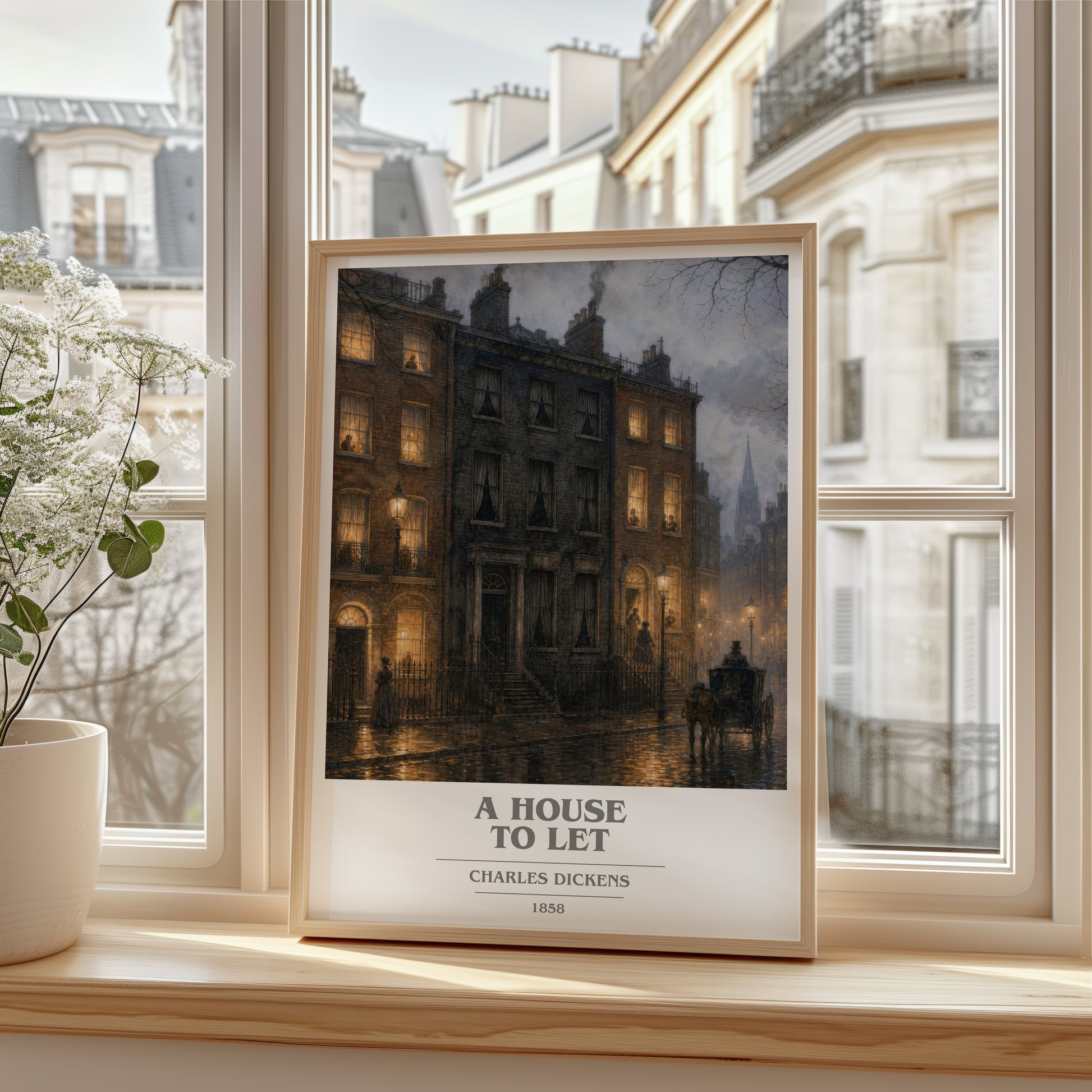 A House To Let book cover poster colour and style options – Charles Dickens book art