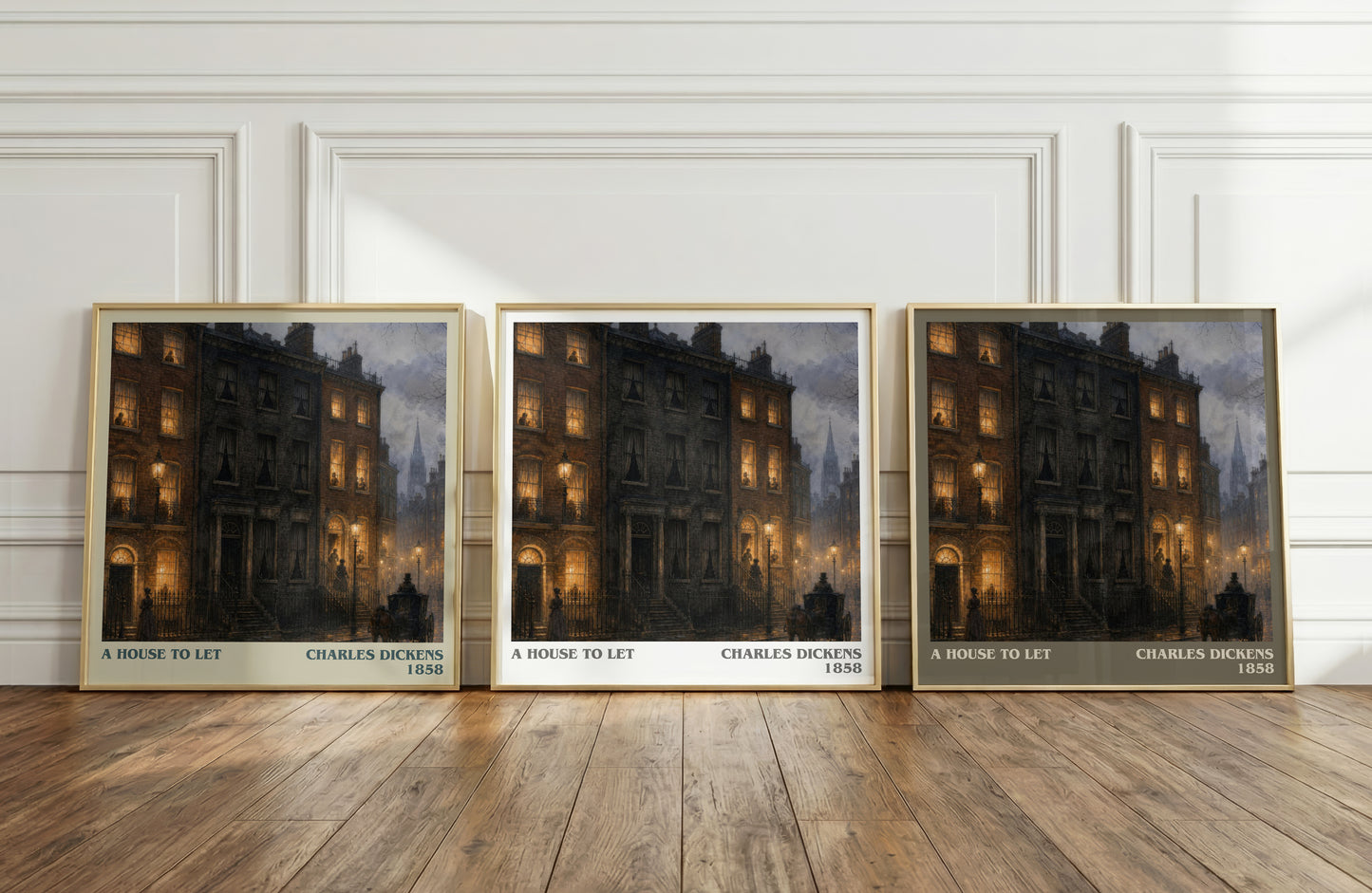 A House To Let literary art print colour and style options – Charles Dickens book art