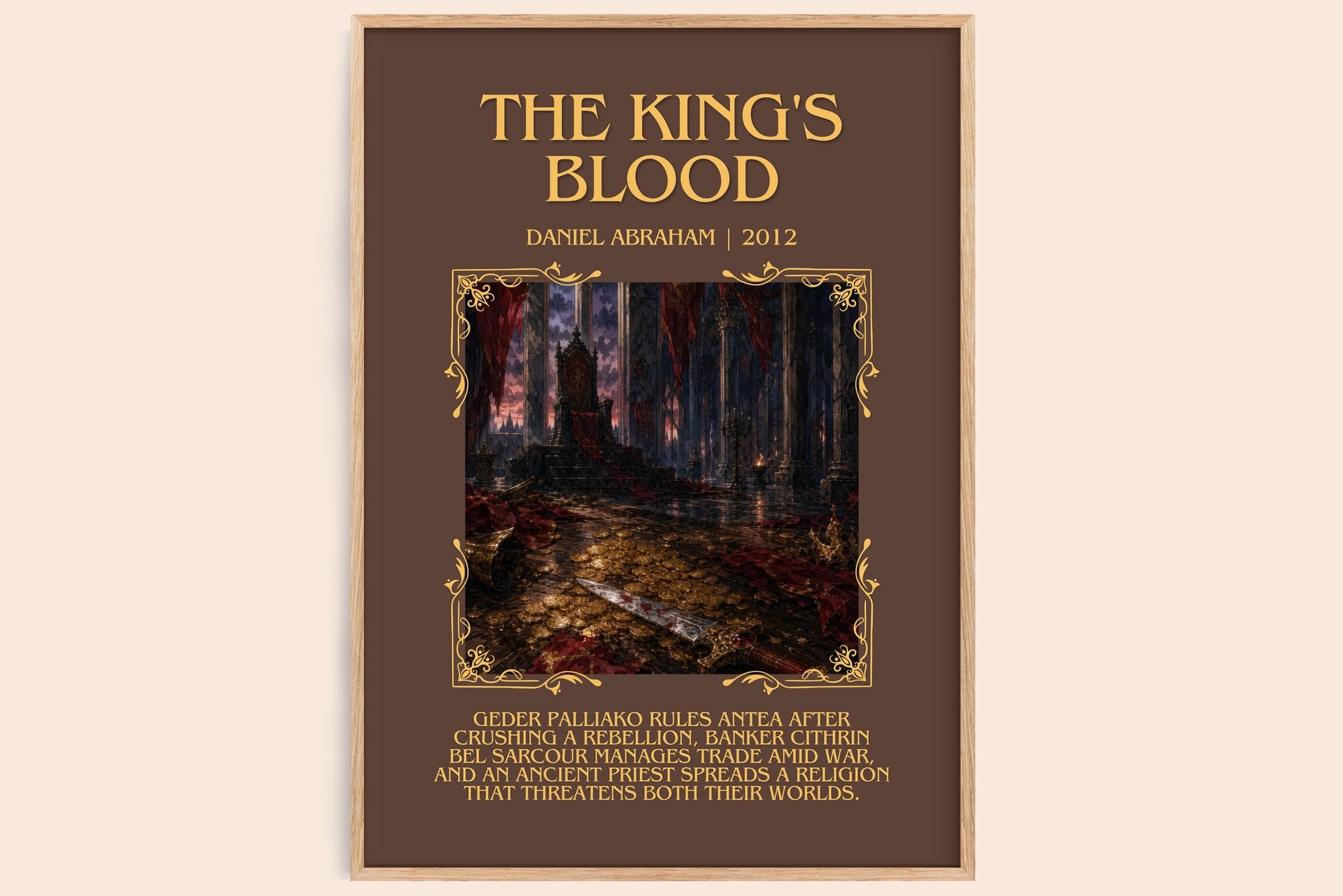 The king's blood Minimalist Book Poster by Daniel Abraham