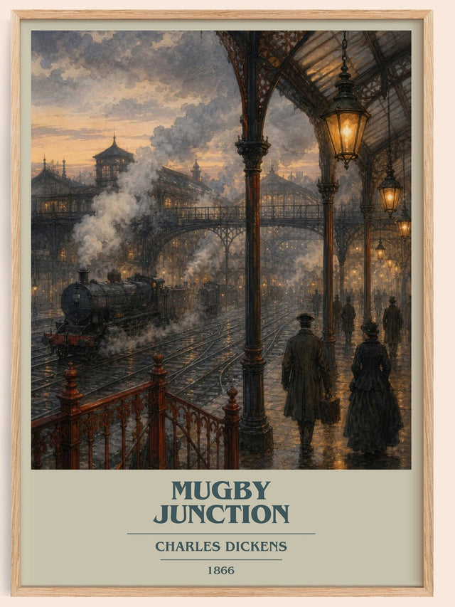 Mugby Junction Book Cover Poster by Charles Dickens