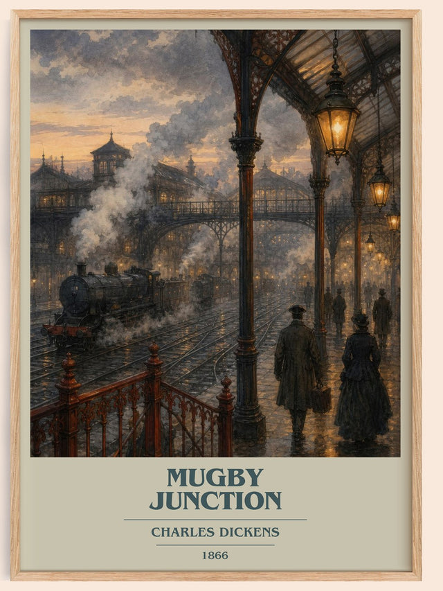 Mugby Junction Book Cover Poster by Charles Dickens