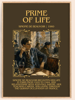 Prime of Life Minimalist Book Poster by Simone de Beauvoir – book poster