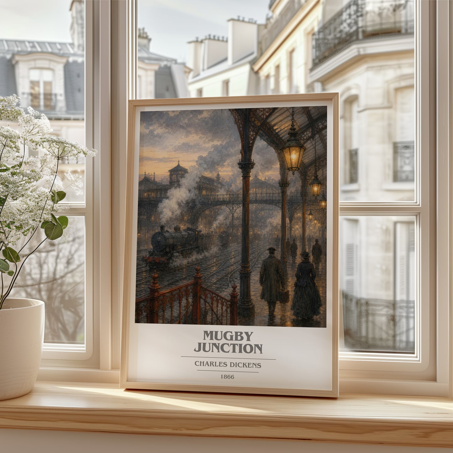 Mugby Junction book cover poster colour and style options – Charles Dickens book art