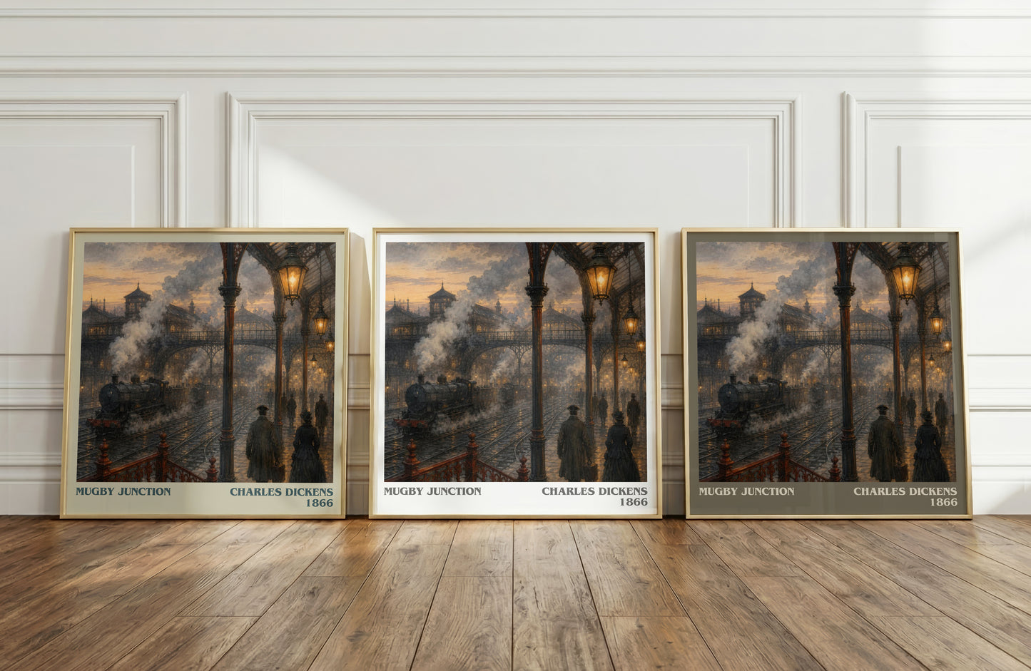 Mugby Junction literary art print colour and style options – Charles Dickens book art