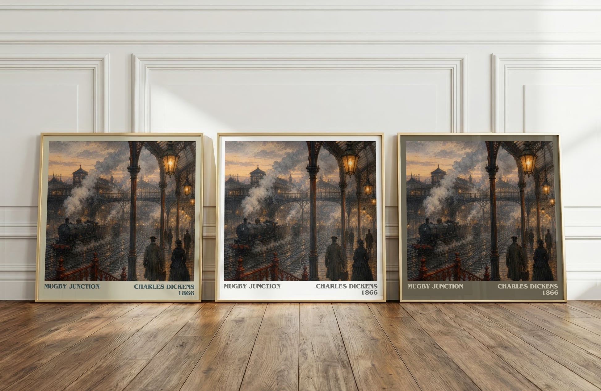 Mugby Junction literary art print colour and style options – Charles Dickens book art