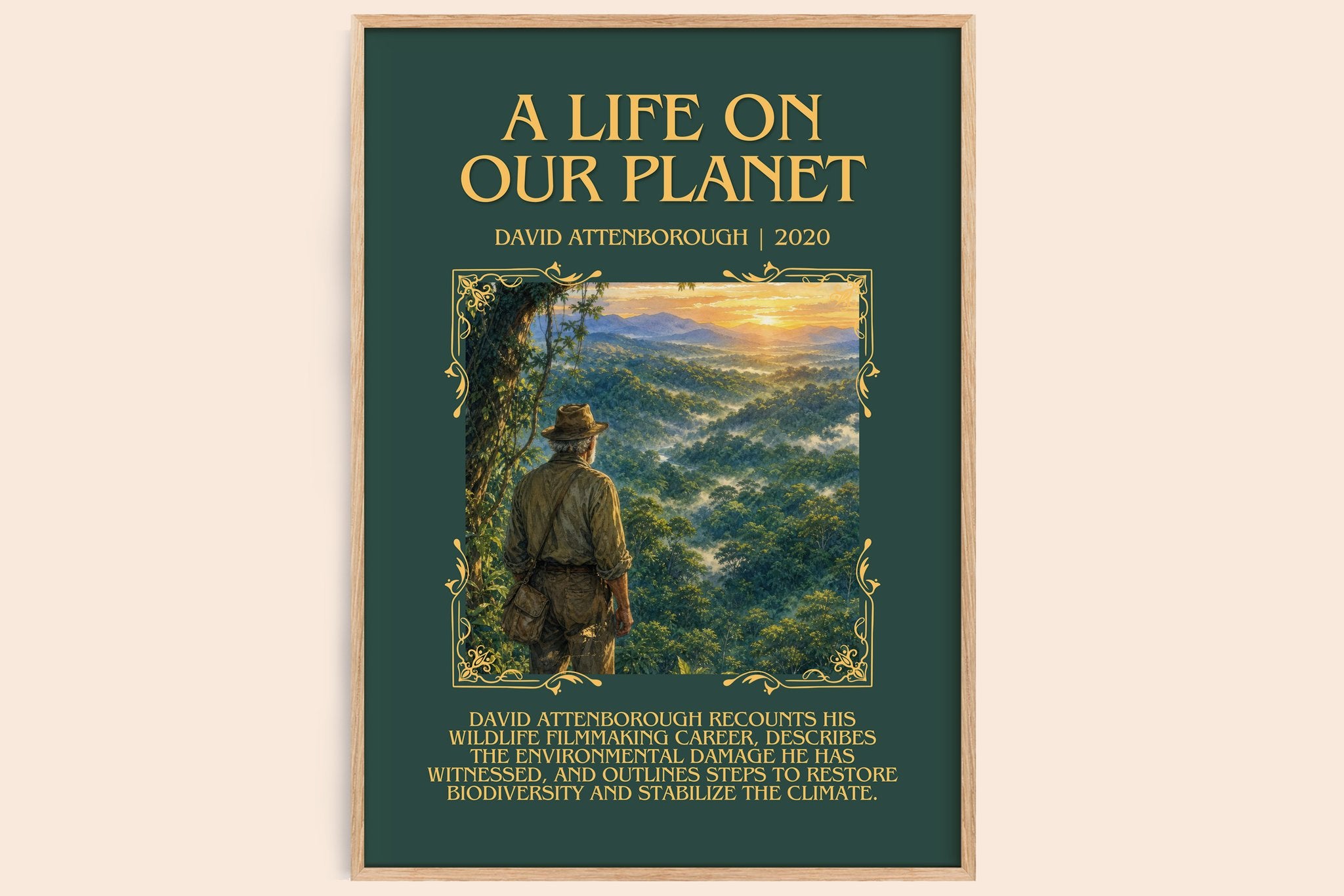 A Life on Our Planet Minimalist Book Poster by David Attenborough