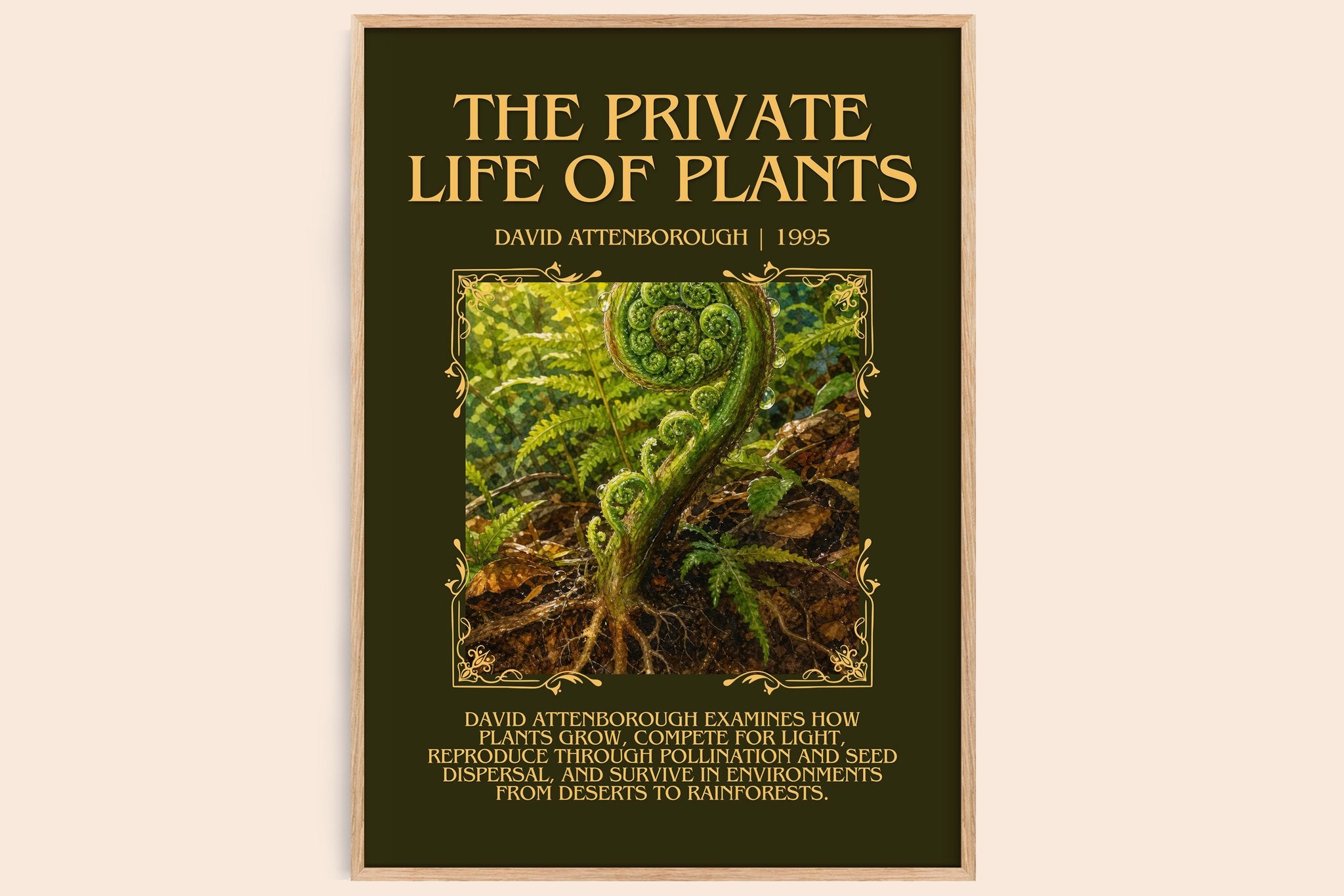 private life of plants Minimalist Book Poster by David Attenborough