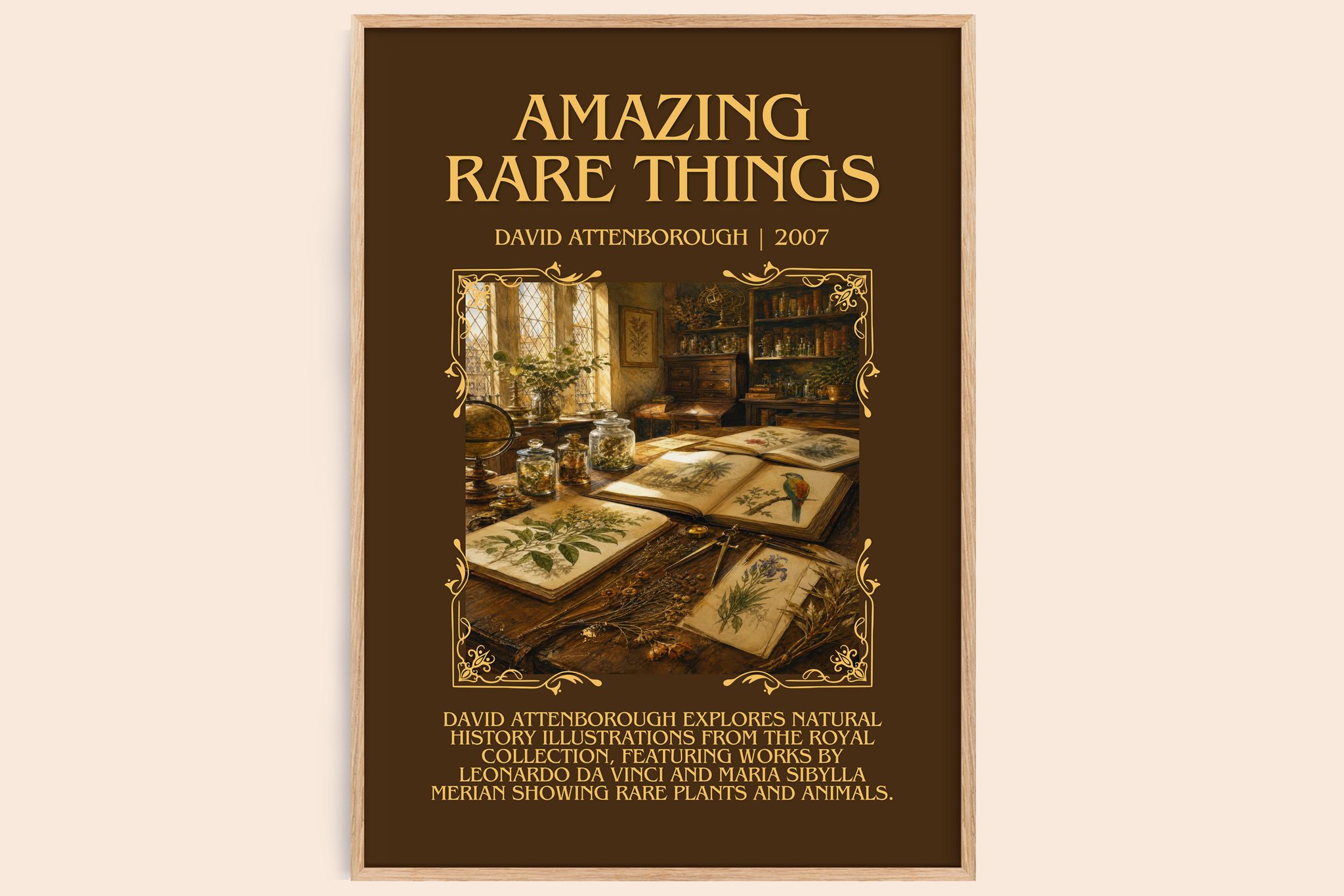 Amazing rare things Minimalist Book Poster by David Attenborough