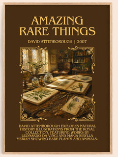 Amazing rare things Minimalist Book Poster by David Attenborough – book poster
