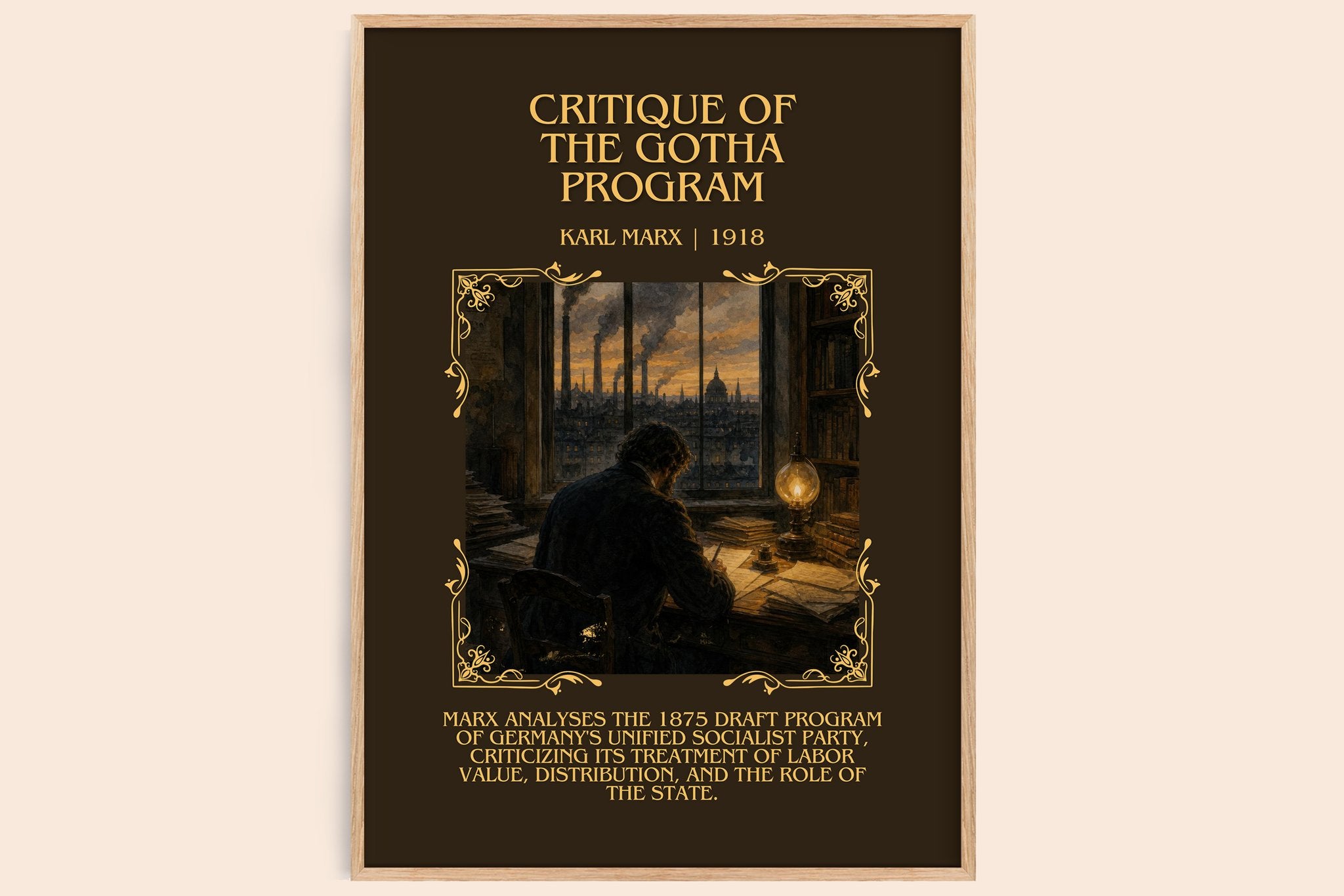 Critique of the Gotha program Minimalist Book Poster by Karl Marx