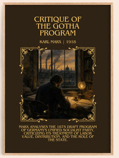 Critique of the Gotha program Minimalist Book Poster by Karl Marx – book poster