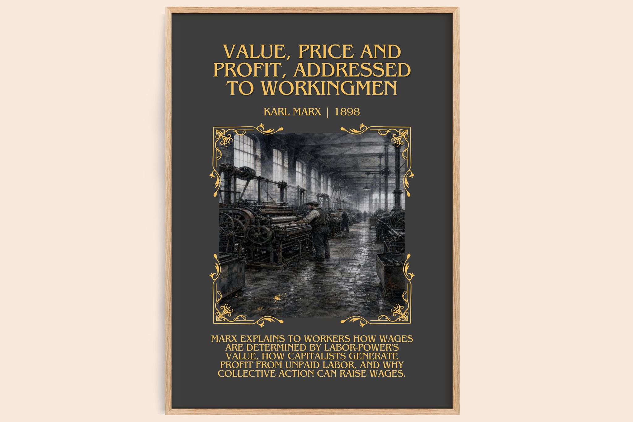 Value, price and profit, addressed to workingmen Minimalist Book Poster by Karl Marx