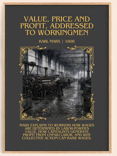 Value, price and profit, addressed to workingmen Minimalist Book Poster by Karl Marx – book poster