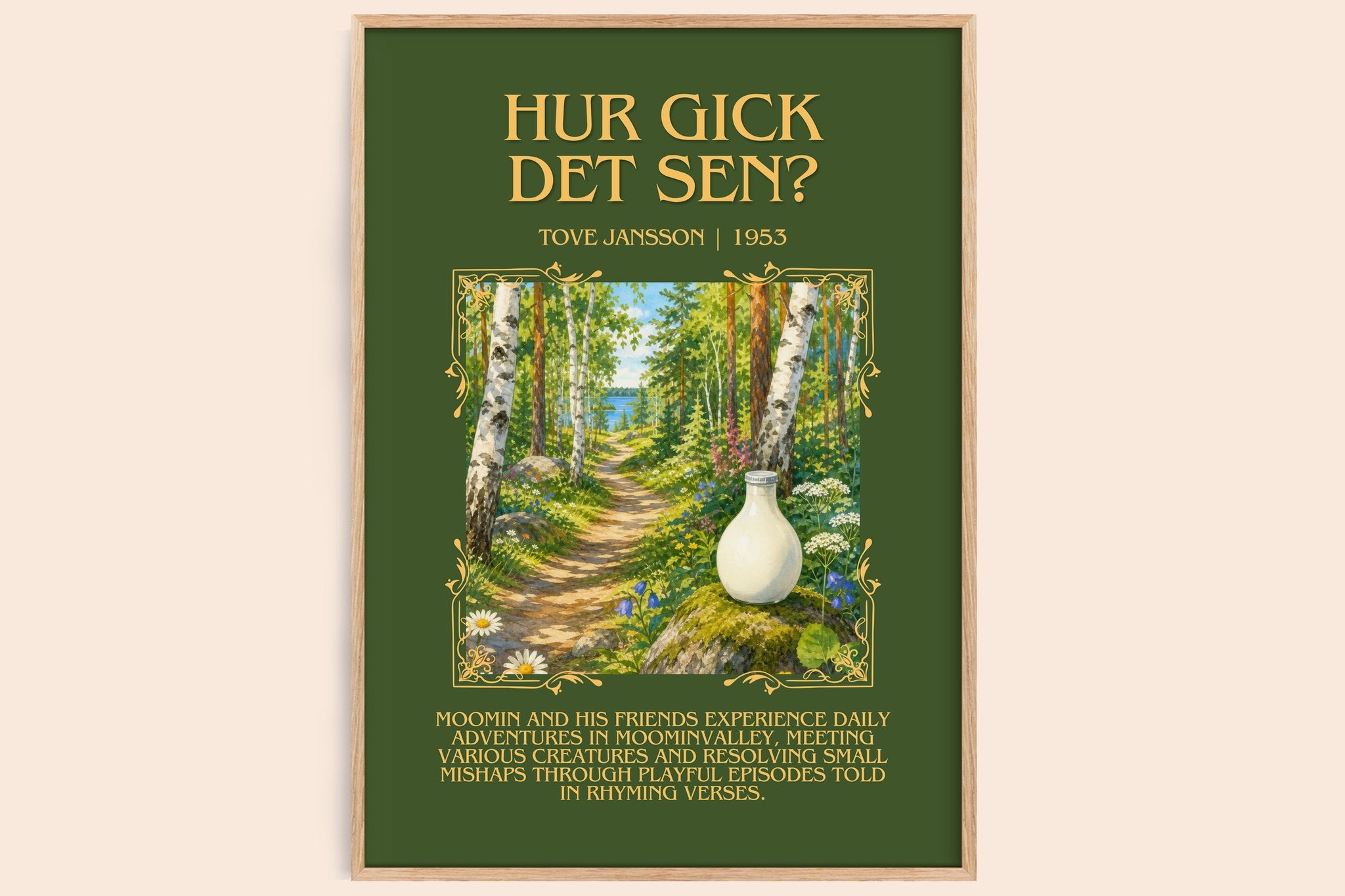 Hur gick det sen? Minimalist Book Poster by Tove Jansson