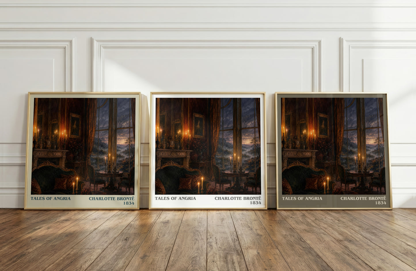 Tales Of Angria literary art print colour and style options – Charlotte Brontë book art