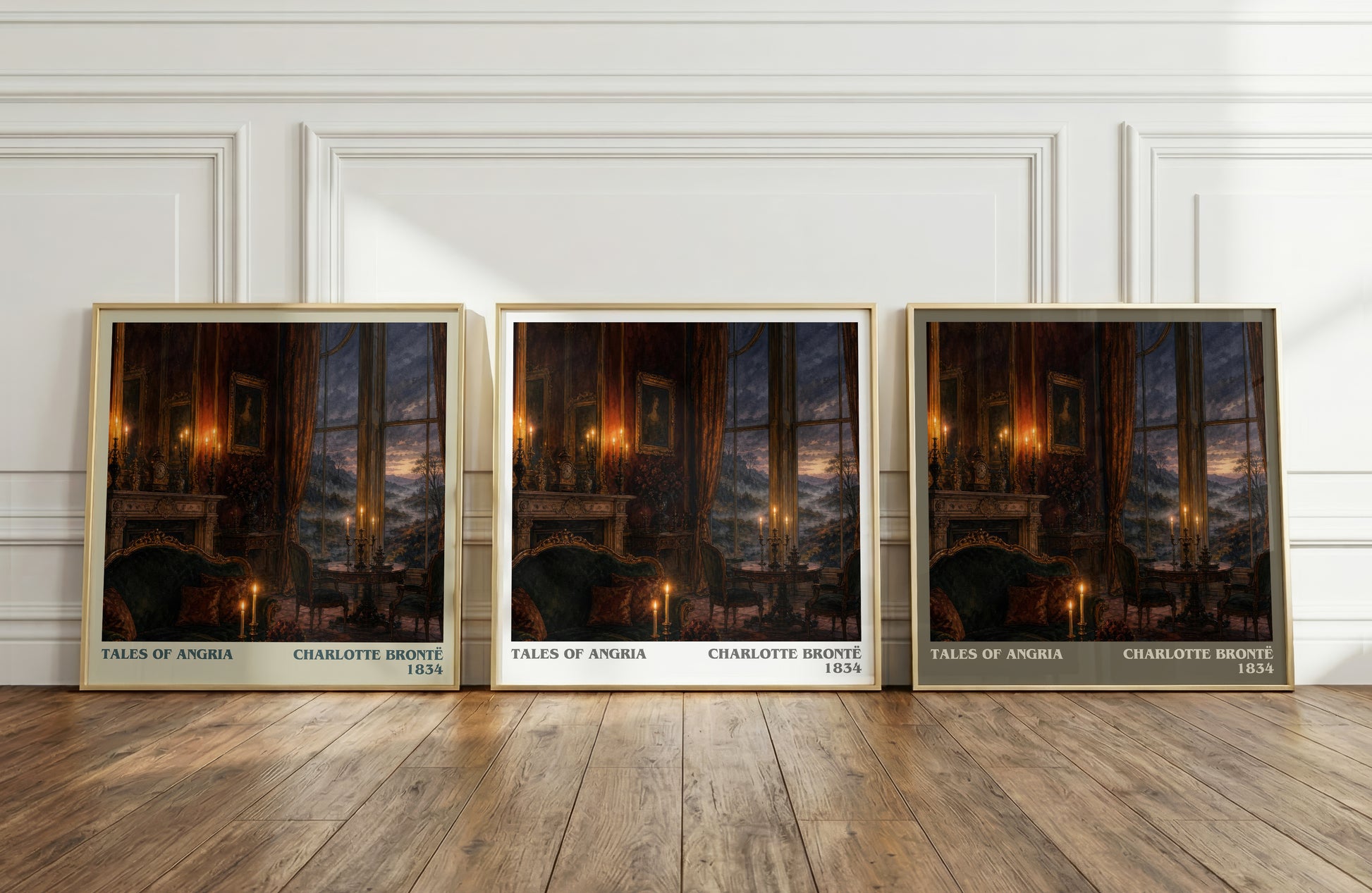 Tales Of Angria literary art print colour and style options – Charlotte Brontë book art