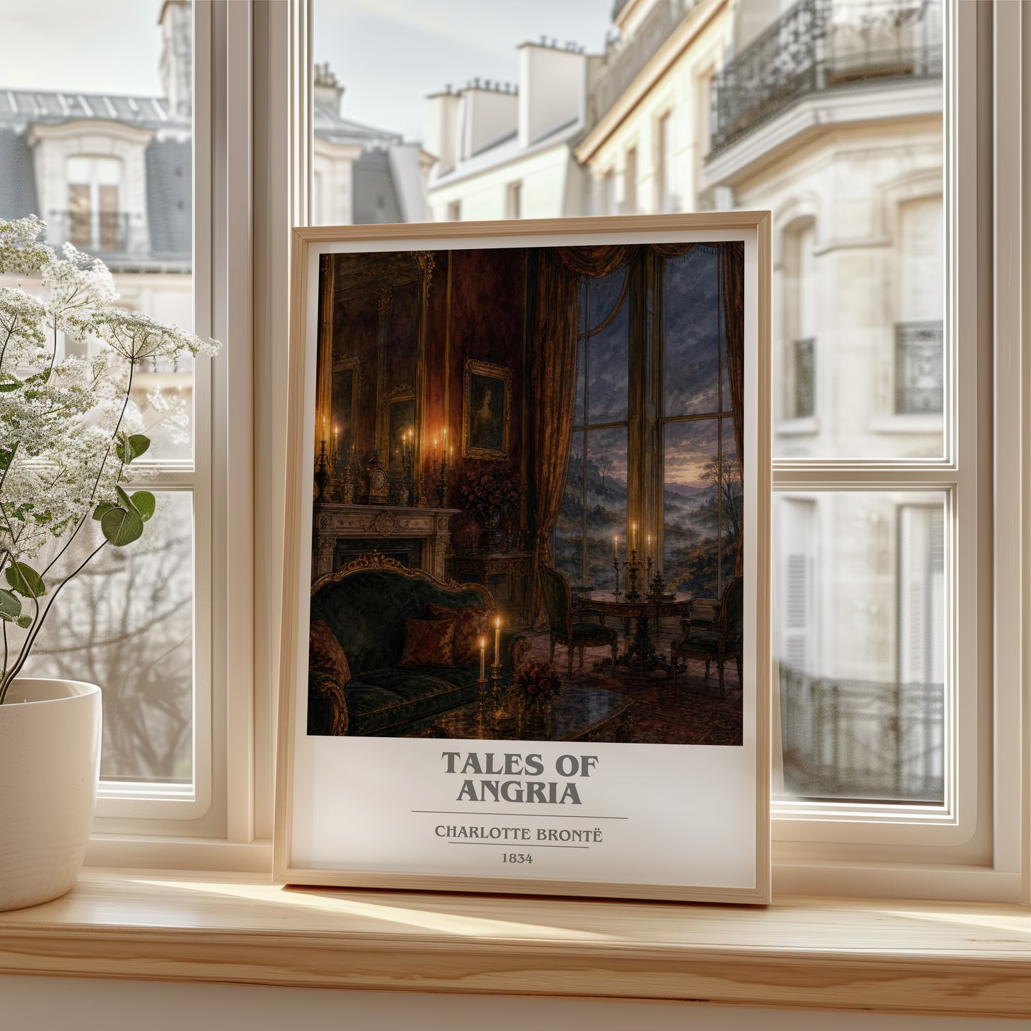 Tales Of Angria book cover poster colour and style options – Charlotte Brontë book art