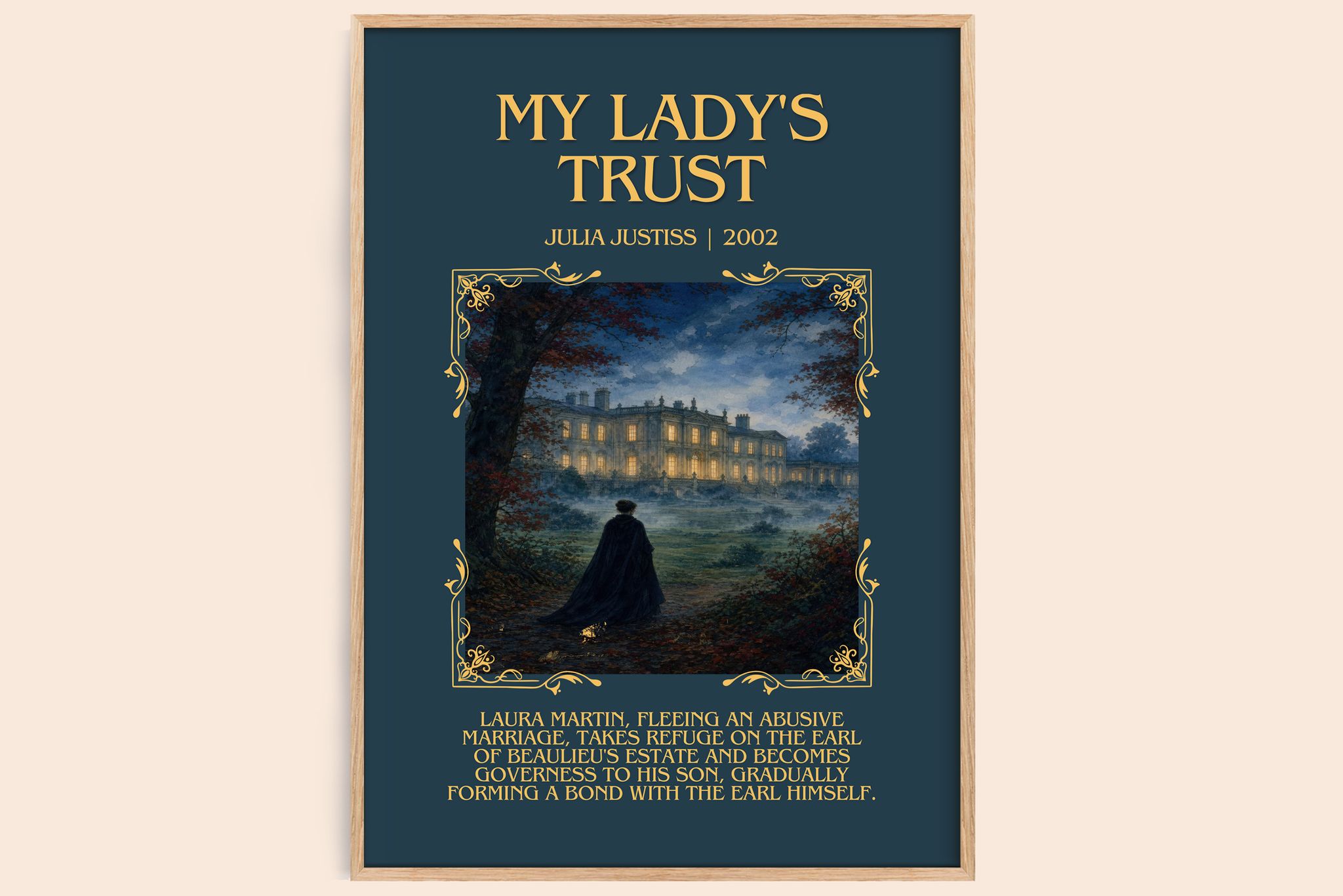 My Lady's Trust Minimalist Book Poster by Julia Justiss