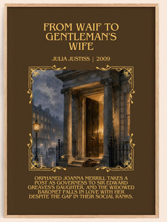 From Waif to Gentleman's Wife Minimalist Book Poster by Julia Justiss – book poster
