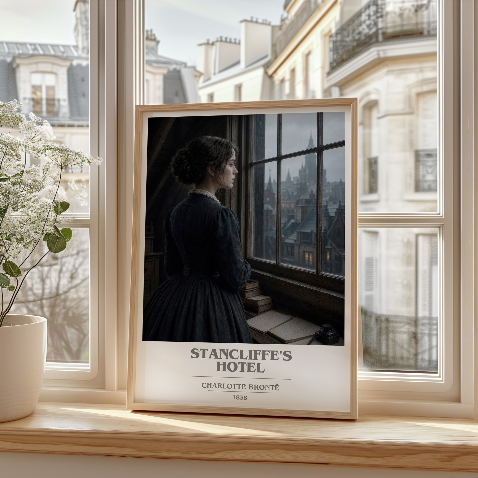 Stancliffe'S Hotel book cover poster colour and style options – Charlotte Brontë book art